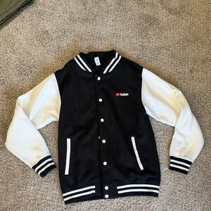 Vintage YouTube Jacket Black Varsity Jacket Official YouTube Merch Unisex size M
